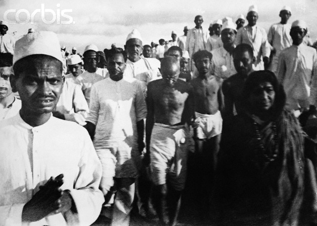 Mahatma Gandhi on The Salt March, India, 1930