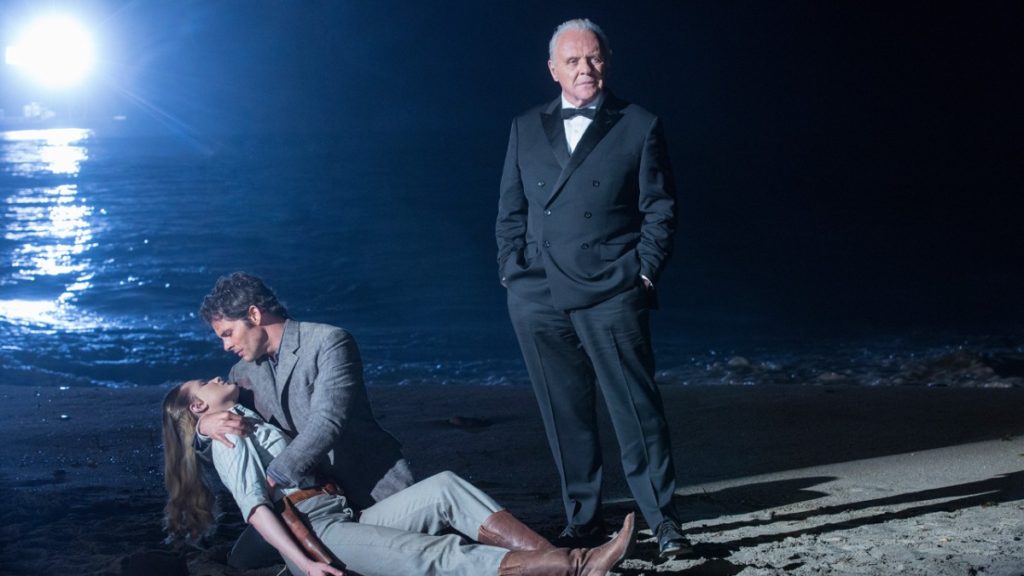 Anthony Hopkins, Evan Rachel Wood and James Marsden in Westworld