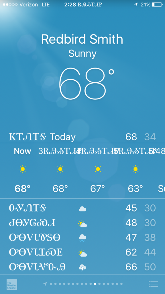 Figure 3. Weather in Cherokee