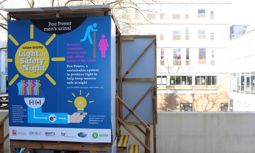 A demonstration toilet, capable of powering a light, or even a mobile phone, at the University of the West of England (photograph: </strong><strong>UWE Bristol)