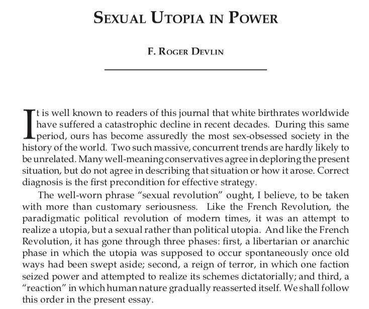 Los primeros párrafos de Sexual Utopia in Power
