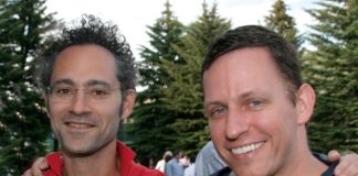 Alex Karp and Peter Thiel at the Sun Valley conference in 2009