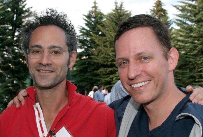 Alex Karp and Peter Thiel at the Sun Valley conference in 2009