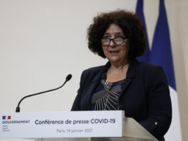 French Higher Education, Research and Innovation Minister Frederique Vidal speaks during a press conference in Paris on January 14, 2021, on the current French government strategy for the ongoing coronavirus (Covid-19) epidemic. (Agence France Presse/Thomas COEX / POOL)