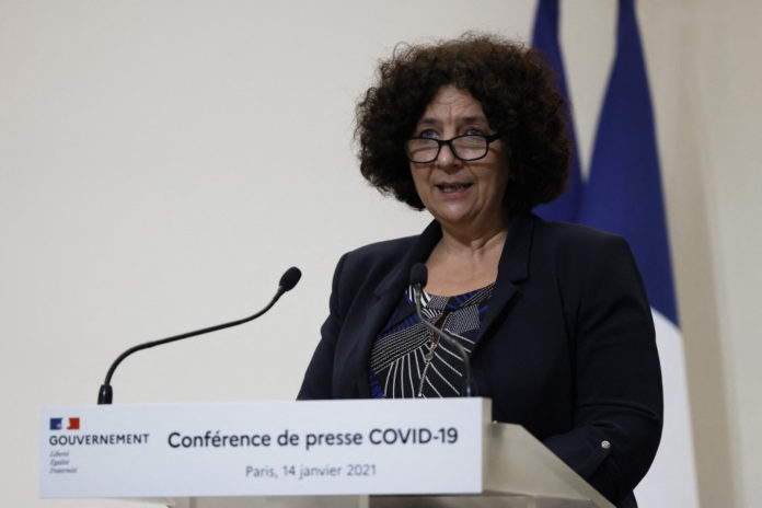 French Higher Education, Research and Innovation Minister Frederique Vidal speaks during a press conference in Paris on January 14, 2021, on the current French government strategy for the ongoing coronavirus (Covid-19) epidemic. (Agence France Presse/Thomas COEX / POOL)